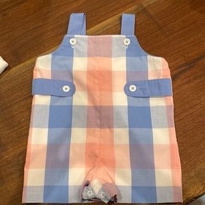 TBBC pink and blue Romper 6-12m